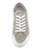 Standard Issue Perforated Suede Low-Top Sneaker, Gray