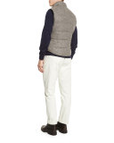 Cashmere Long-Sleeve Hoodie, Cobalt