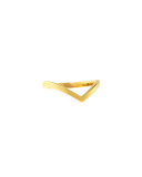 Ultra Mini V Ring, Yellow Golden