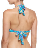 Corsica Buckle-Front Halter Swim Top