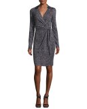 Jelsa Silk Jersey Faux-Wrap Dress