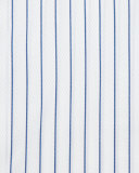 Pinstripe Woven Dress Shirt, White/Navy