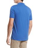 Slub Cotton Polo Shirt, Bright Blue