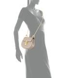 Drew Mini Lambskin Shoulder Bag, Gray