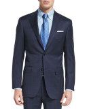 Sienna Contemporary-Fit Tonal-Plaid Suit, Navy