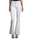 Beach Bell Flare-Leg Jeans, Bright White