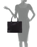 Ella Packable Nylon Tote Bag, Black