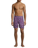 Koi Pond Swim Trunks, Navy/Pink