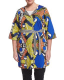 Fila Half-Sleeve Bold-Print Jacket, Plus Size 