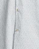 Dot-Print Slim-Fit Short-Sleeve Sport Shirt, Gray