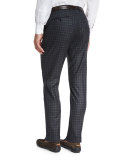 Benson Small Check Flannel Trousers