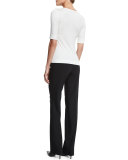 Madison Straight-Leg Pants, Black