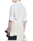 Victory Tie-Front Blouse & Bodysuit, White