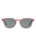Fairmont Mirrored Square Sunglasses, Pink