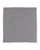 Sambuco Chevron-Print Scarf with Hand-Knotted Fringe