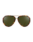 Oversized Aviator Sunglasses, Tortoise