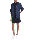 Addison Quilted Denim Jacket, Indigo