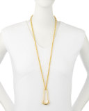 Elongated Sculpt Ring Necklace