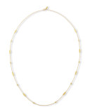 Barocco 18K Yellow Gold Diamond Station Necklace, 36"