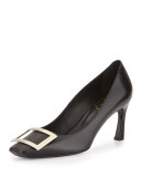 Belle Vivier Trompette Leather 70mm Pump, Black