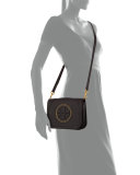 Studded Leather Full-Flap Crossbody Bag