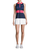 MB Court Central Sleeveless Polo Shirt, Blue