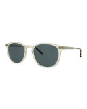 Kinney 49 Square Sunglasses, Champagne/Champagne Dark Tortoise Fade