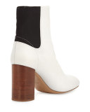 Agnes Leather Ankle Boot, White