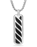 Graphic Cable Ingot Tag w/Black Onyx