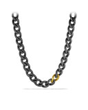Black & Gold Curb Link Necklace