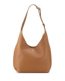 Perry Leather Hobo Bag, Bark