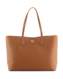 Perry Leather Tote Bag, Bark