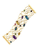 Murano 18k Wide Semiprecious Bracelet