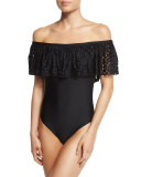 Aphrodite Floral Ruffle One-Piece Swimsuit