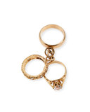 Golden Three-Ring Charm