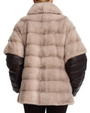 Reversible Short-Sleeve Mink Vest