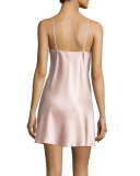 Jasmine Lace-Trim Chemise, Warm White