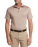 Jacquard Polo Shirt, Light Brown