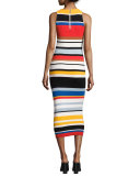 Jenner Striped Knit Midi Dress, Multicolor