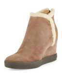 Charlie Faux-Fur Ankle Boot, Black