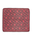 Skull-Print Chiffon Scarf