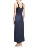 Sophie Ruffle-Trim Overlap Jumpsuit, Deep Navy