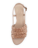 Ginny Woven Slingback Sandal, Natural