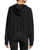 Soothe Drawstring Performance Hoodie, Black