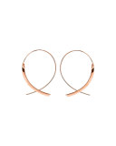 Small 14K Curved Crossover Hoop Earrings