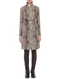 Belted Cheetah-Print Shirtdress, Date/Steppe 
