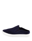 Verrell Suede Open-Back Skate Sneaker, Woodsmoke