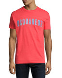 Faded Logo Graphic T-Shirt, Red
