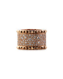 Rock and Diamond 18K Rose Gold Ring