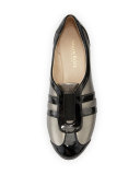 Paislee Striped Wedge Sneaker, Pewter